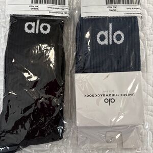 ALO Yoga Women’s Athletic Socks - 2 pairs - NEW  
1-Black 
1 Bluestone color